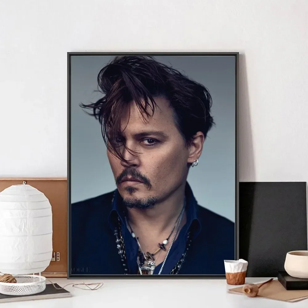 Actor Johnny Depp Poster No Framed Poster Kraft Club Bar Paper Vintage Poster Wall Art Painting Bedroom Study Stickers