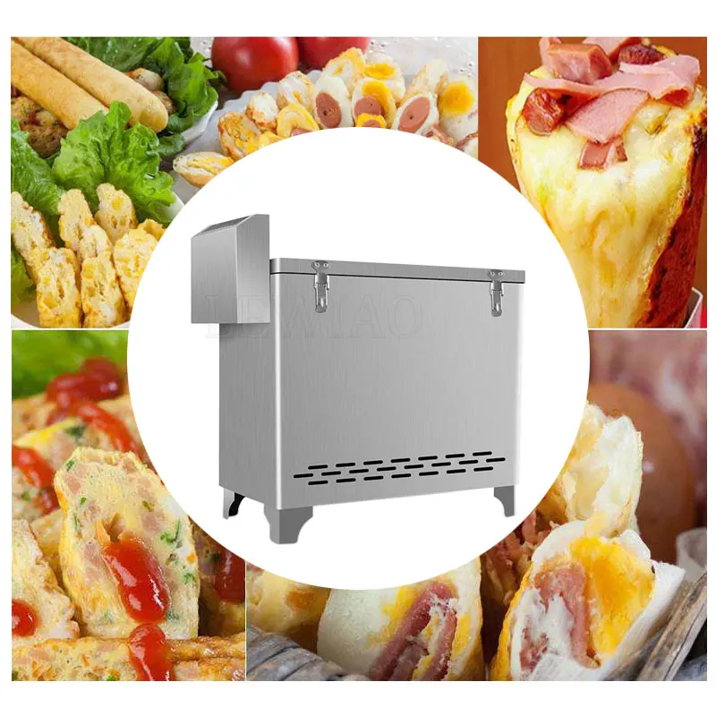 Коммерческая автоматическая машина для производства колбас с газовым подогревом для хот-догов с яичным покрытием