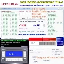 

Калькулятор автомобильного радиокода V.2.0, разблокировка кода автомобильного радио, автомобильная стереосистема/радиокод/рекорда/диск через 170 шт. код для VW/Ford/Becker