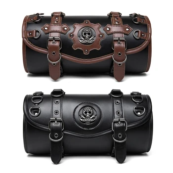2025 ใหม่รถจักรยานยนต์Saddlebagด้านหน้าHandlebarกระเป๋าPUหนังSissybarกระเป๋าเก็บเหมาะสำหรับเครื่องมือและEssential,รายวัน