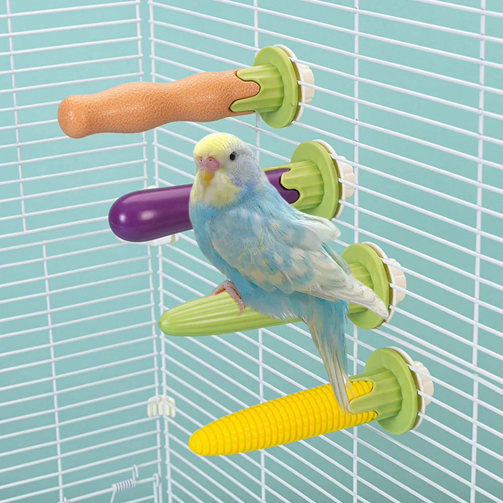 1 pc Vegetable Shapes Bird Chew Toy Funny Hanging Perches Stand Toys for Pet Bird Bird Parrot Grooming Sticks Bird Cage Supplies