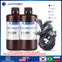 ANYCUBIC 2pcs/lot 405nm Water Washable Resin For LCD 3D Printer Liquid Photopolymer Resin 3D Printing Material 1kg/bottle