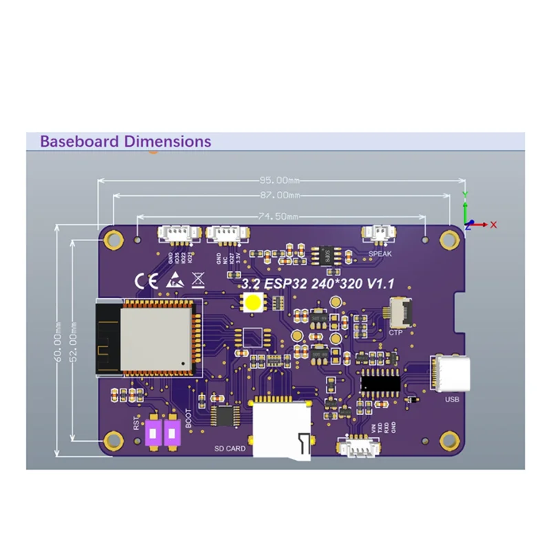 DIGIT-Resistive Development Board MCU TFT Module 240X 320 Touch Screen LVGL Development Board Smart Display