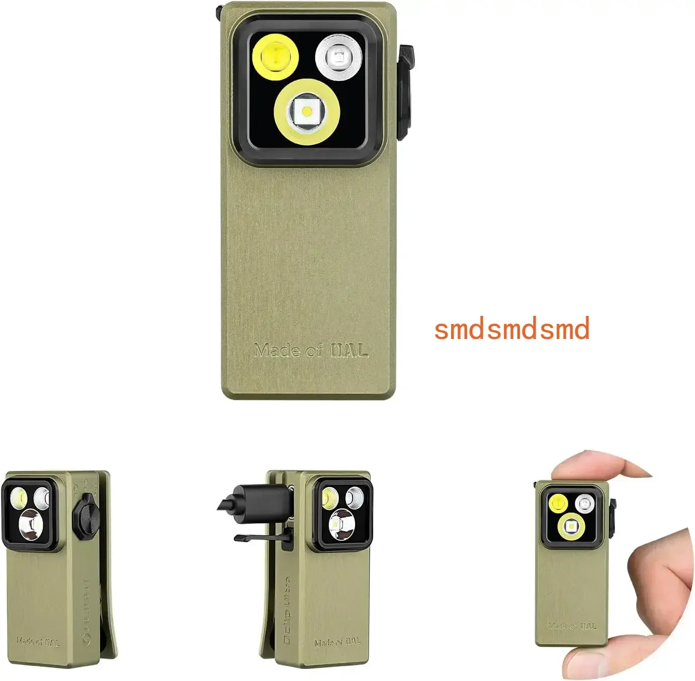 

Oclip Ultra EDC Flashlight Clip-on Light, 530 Lumens Rechargeable with Type-C Charging