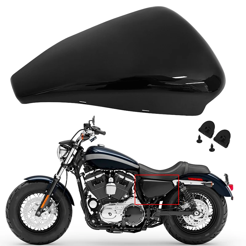 

Motorcycle Black Battery Fairing Cover Left Side Protector For Harley Sportster XL883 XL1200 1200 883 2014-up