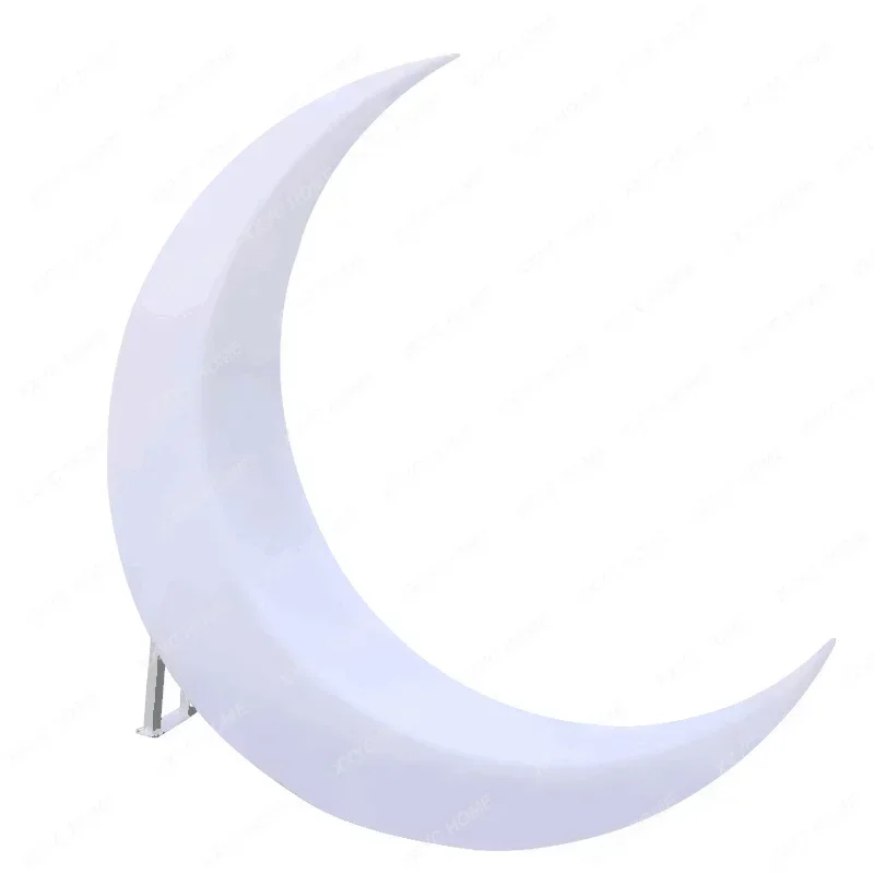 Outdoor luminous moon swing square park crescent moon hanging chair outdoor solar luminous decorative moon lamp