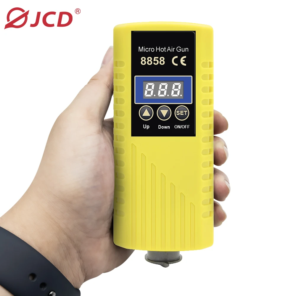 JCD 8858 Hot Air Gun Small Welding Station LCD Display 220V 750W Adjustable Temperature Hot Air Gun Welding Tin Welding Tool