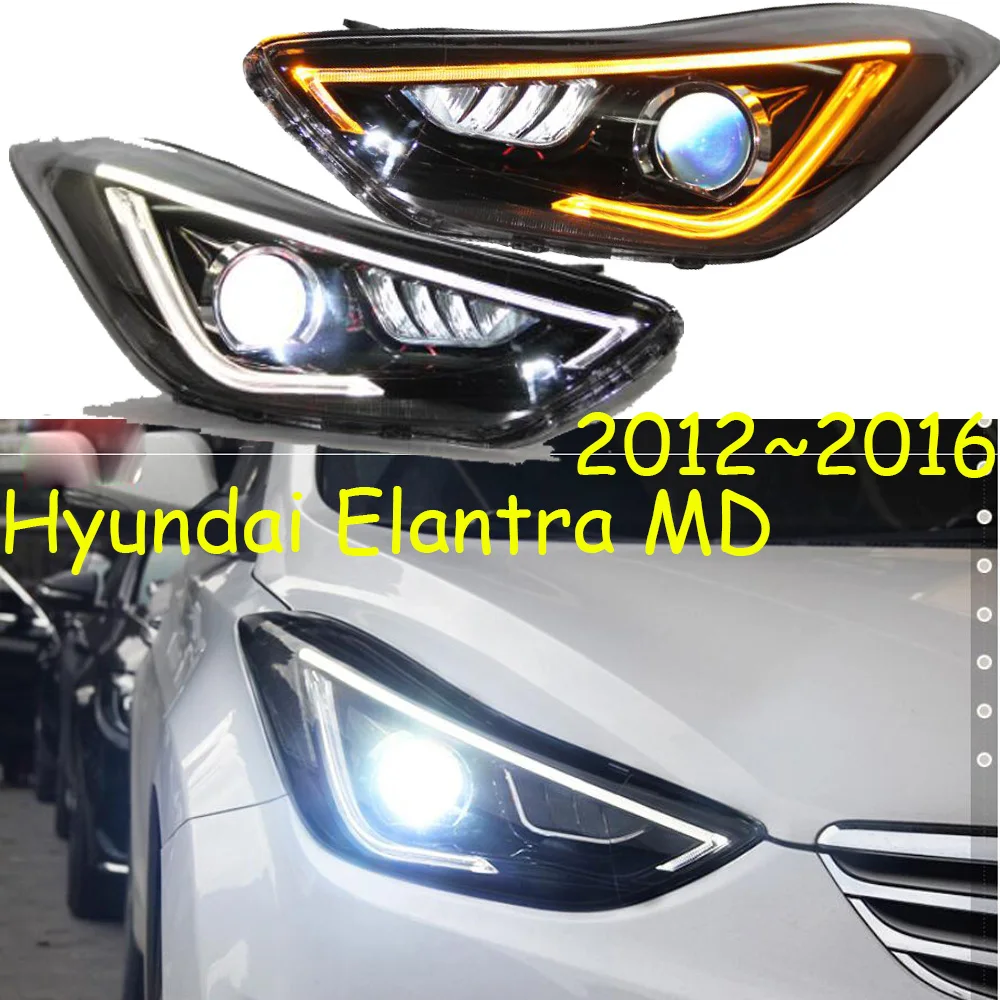 

Car bumper headlamp headlight for Hyundai Elantra head light 2013~2016 car accessories Elantra head lamp Lens HID Xenon bi-xenon