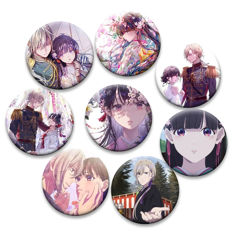 

My Happy Marriage Brooches for Backpack Decoration Anime Figure Lapel Pins Miyo Saimori,Kiyoka Kudo Cartoon Badge Jewelry Gifts