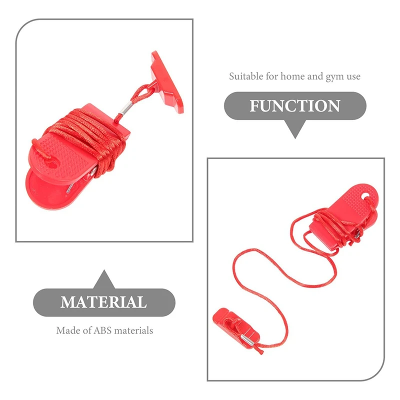 Red Treadmill Safety Key Treadmill Lock Fitness Sports Treadmill Emergency Stop For Running Machine Accessories Tool