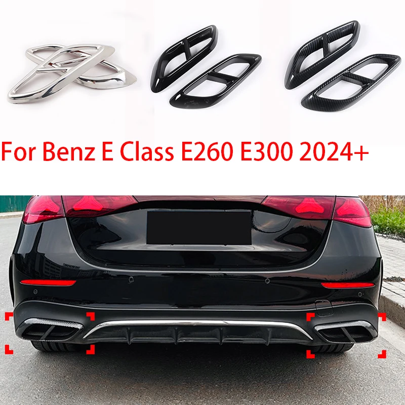 

Для Mercedes Benz E-Class W214 2024 + E260 300 ABS автомобильный задний глушитель, крышка трубы, накладка, задняя горловина, рамка