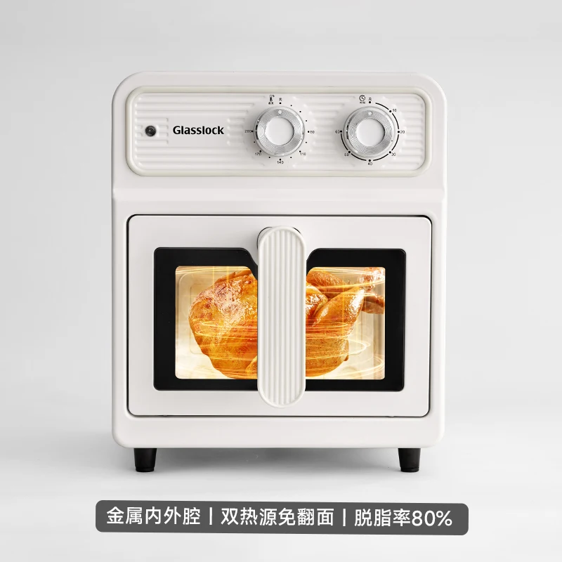 Air fryer new visualization household double heat source no-flip large-capacity multi-function electric oven air fryers 220V