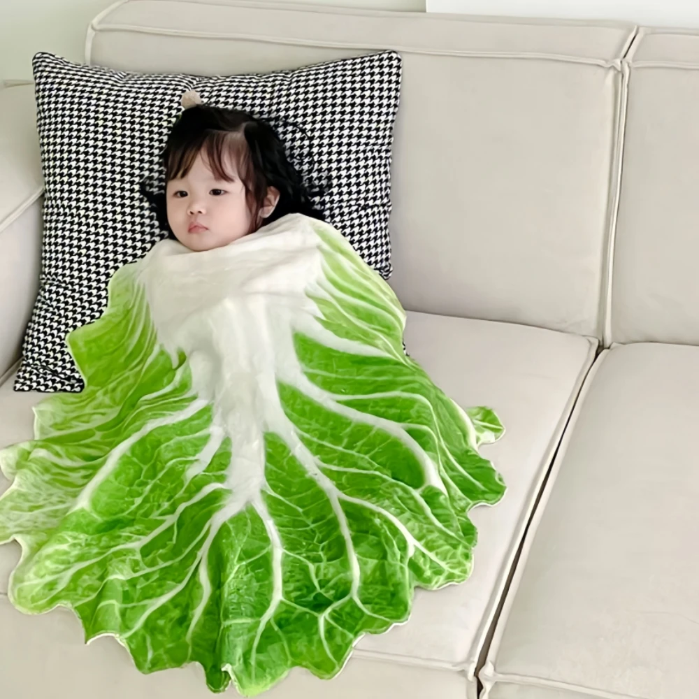 Fall And Winter Nap Season Air Conditioning Blanket Cabbage Quirky Blanket Refreshing Children Infants And Young Children Cabbag