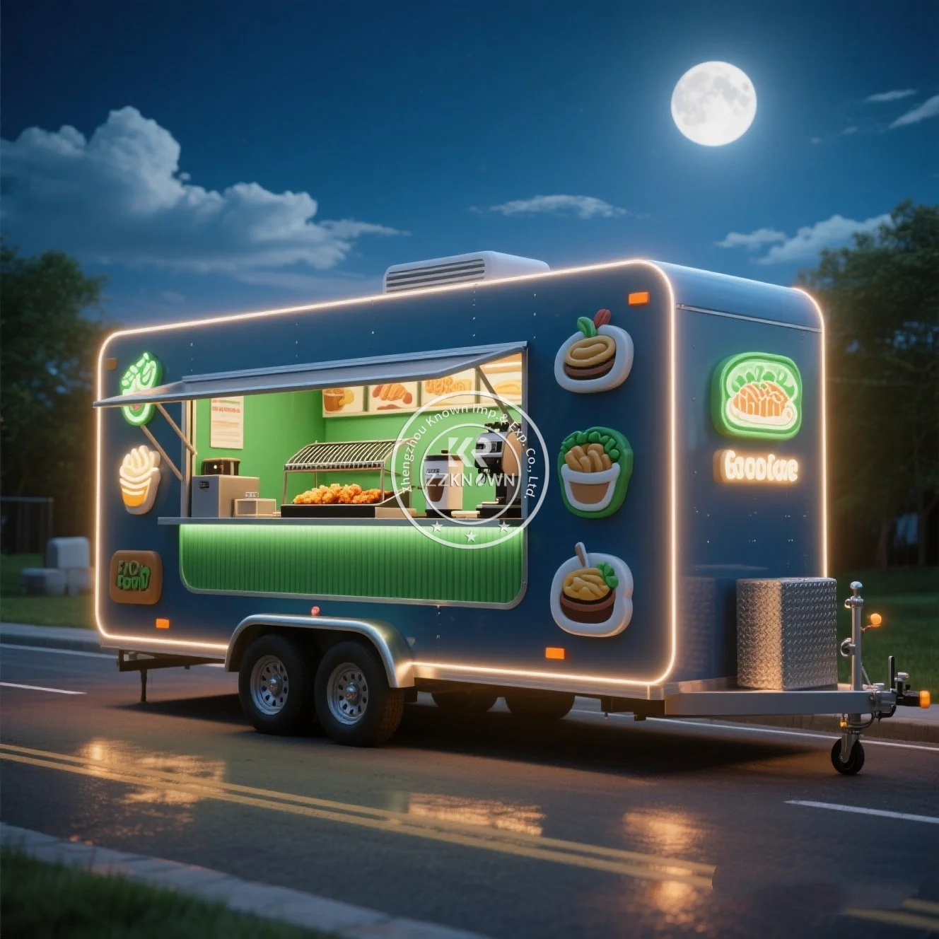 

Лидер продаж, прицеп для общественного питания, мобильная кухня, гриль для барбекю, прицеп для еды, полностью оборудованный печью для пиццы, грузовик для еды на продажу в США