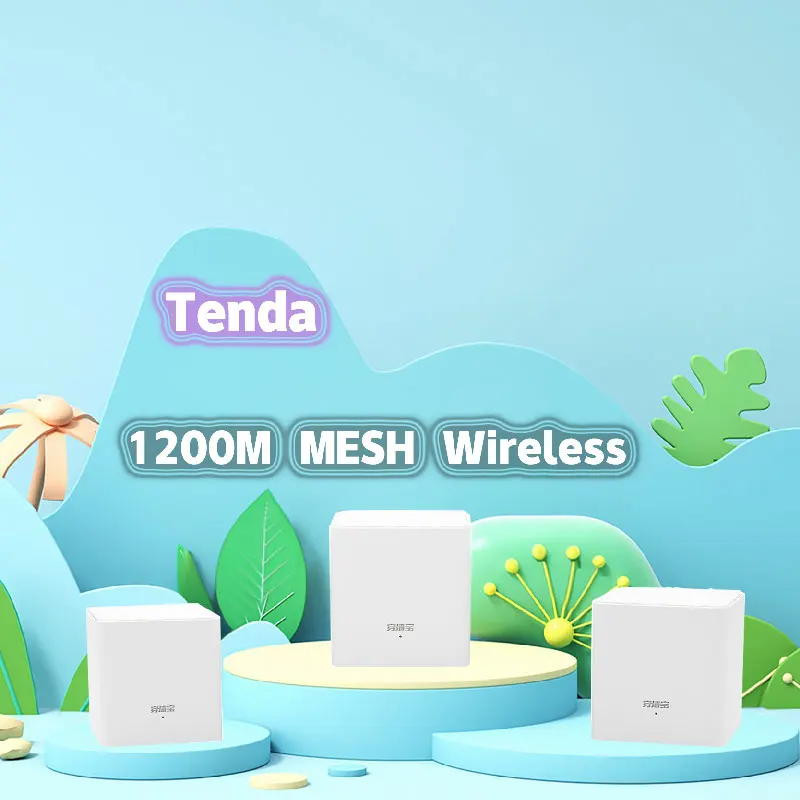 Tenda Nova MW3 Wifi Router AC1200 Dual-Band for Whole Home Wifi Coverage Mesh WiFi System Wireless Bridge, APP Remote Manage