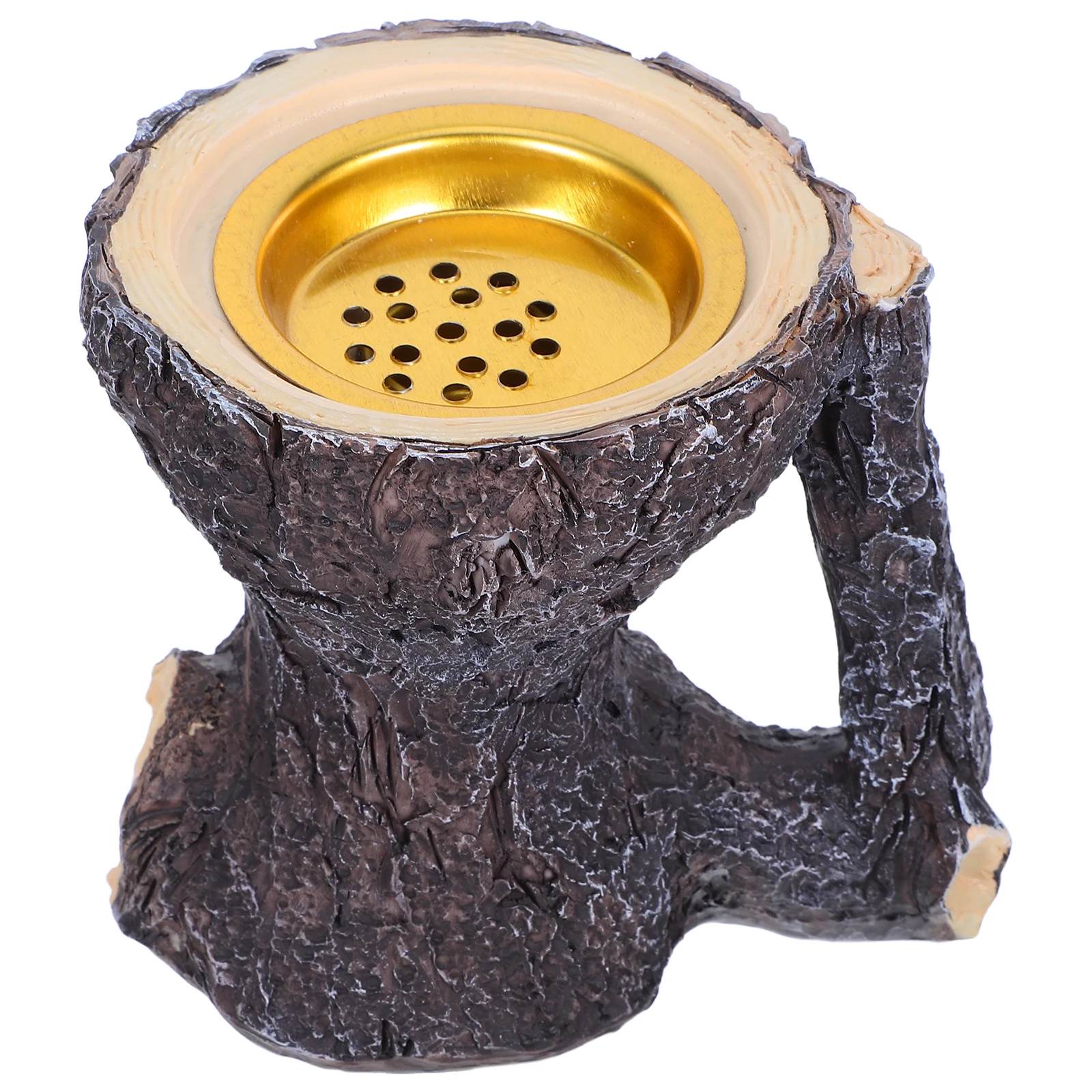 

Simulated Bark Aromatherapy nace Retro Incense Stick Burner Desktop Ornament Home Decor Resin Vintage