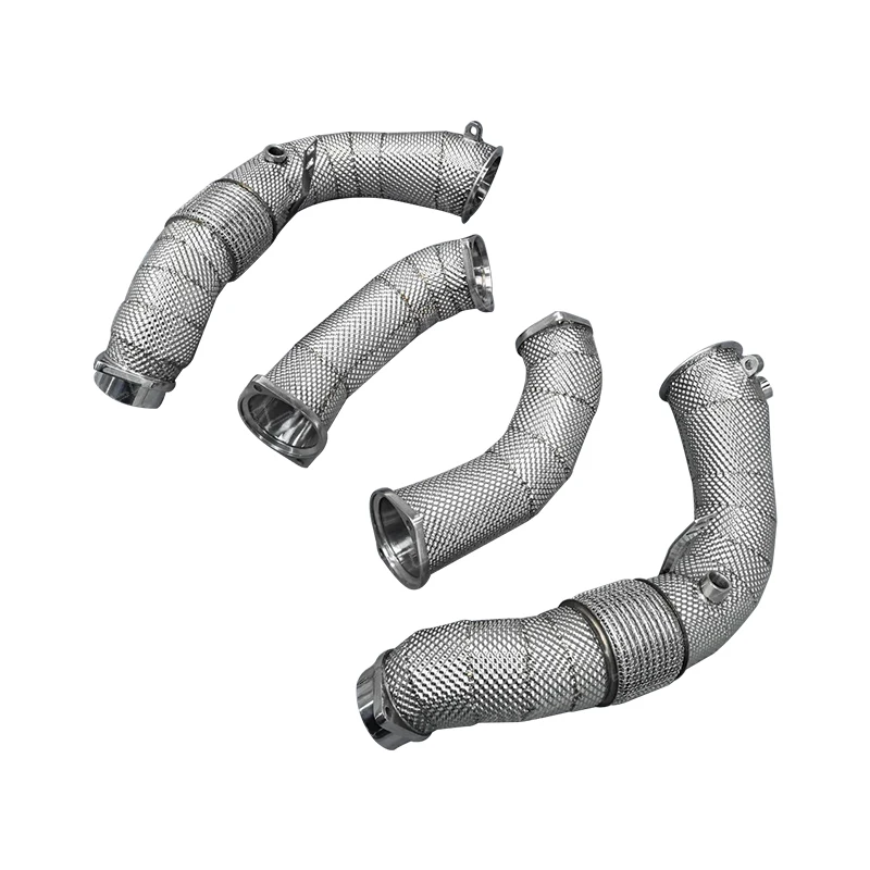 Fast Delivery 304 Stainless Steel With Heat Shielding Exhaust System Downpipe For BMW X6M F96 X5M F95 S63 Motor 2019+