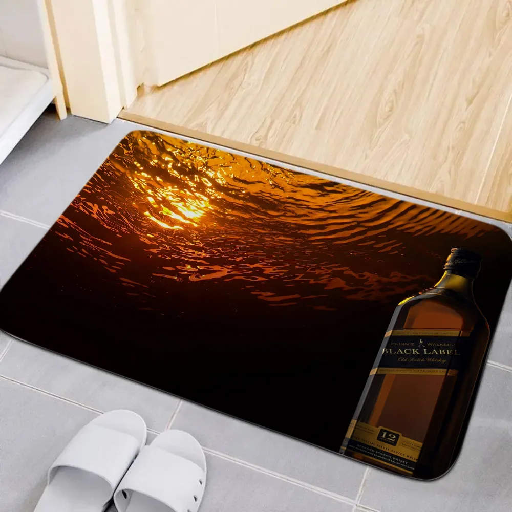 Classic Whisky Johnnie Walker Floor Bath Mat Cute Room Decor Hallway Carpet for Bedroom Prayer Rug Home Decoration Balcony Rugs