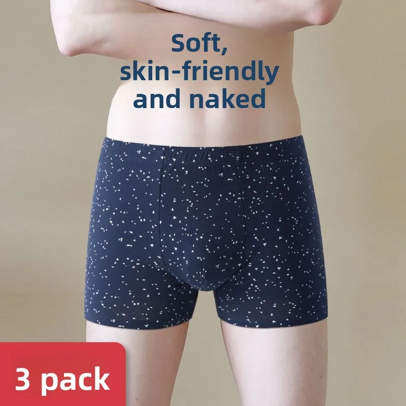 

New Big Size Mens Cotton Underwear Boxer Shorts Sleepwear Pants Breathable Comfortable Sports Loose Fit Elastic Waist