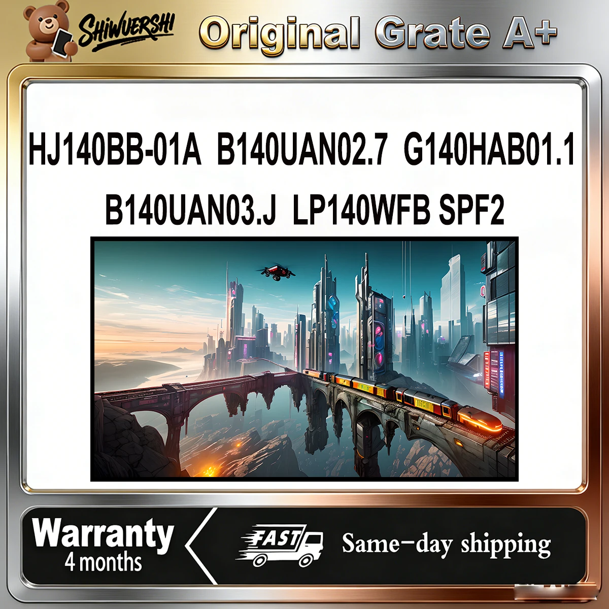 

Новый тонкий ЖК-экран для ноутбука A+ 14 дюймов HJ140BB 01A B140UAN02.7 G140HAB01.1 LP140WFB SPF2 B140UAN03.J