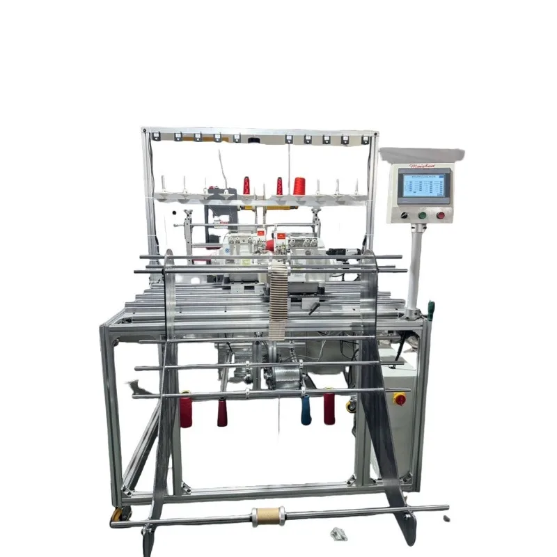 Automatic two-way double-head overlock sewing machine, reverse hemming machine, hemming equipment, sewing machine