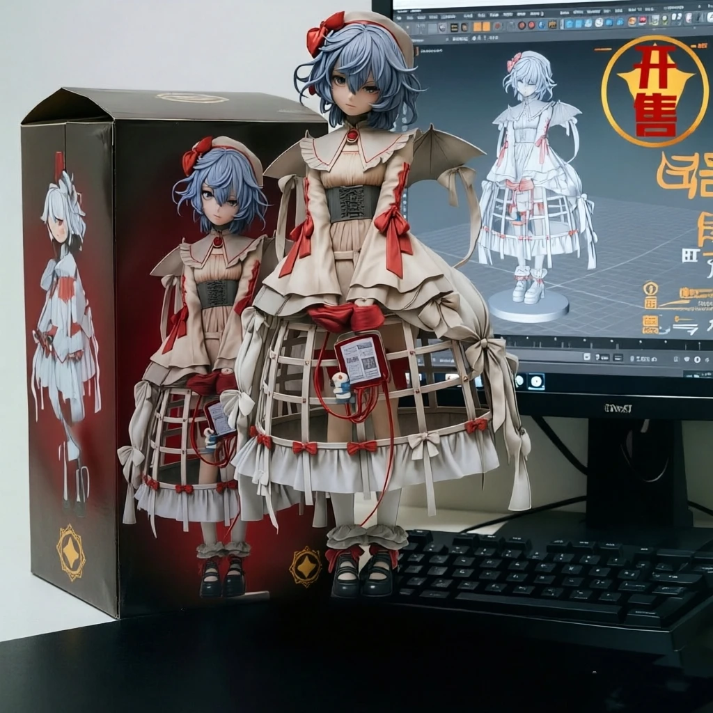 

Фигурка Touhou Project Ремилия Скарлет в готическом стиле медсестры, аниме-фигурка, 25 см/9,84 дюйма, подвижная, из ПВХ, коллекционная модель, игрушка, подарок