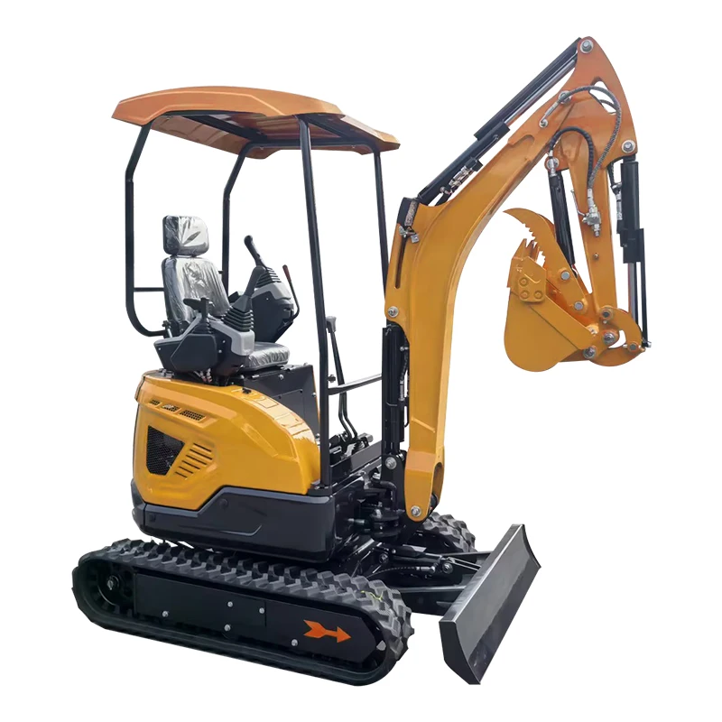 1.8톤 레드 쿠보타 엔진 미니 굴삭기 유압 썸 트랙 크롤러 디젤 무료 배송