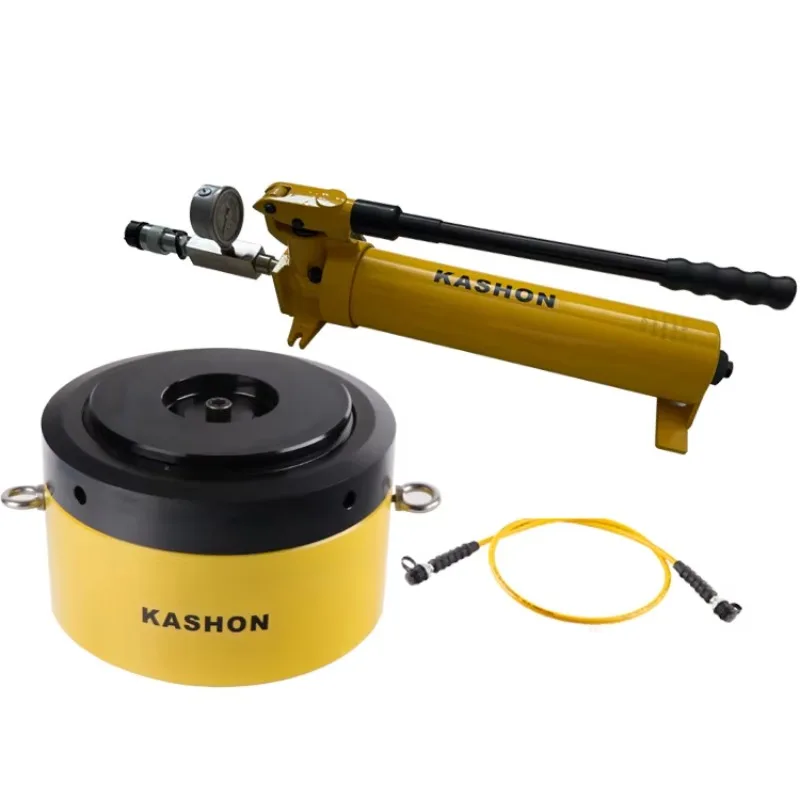 CLP-602 أسطوانة هيدروليكية تلسكوبية منخفضة الارتفاع 60 طن 50 مم مع صامولة