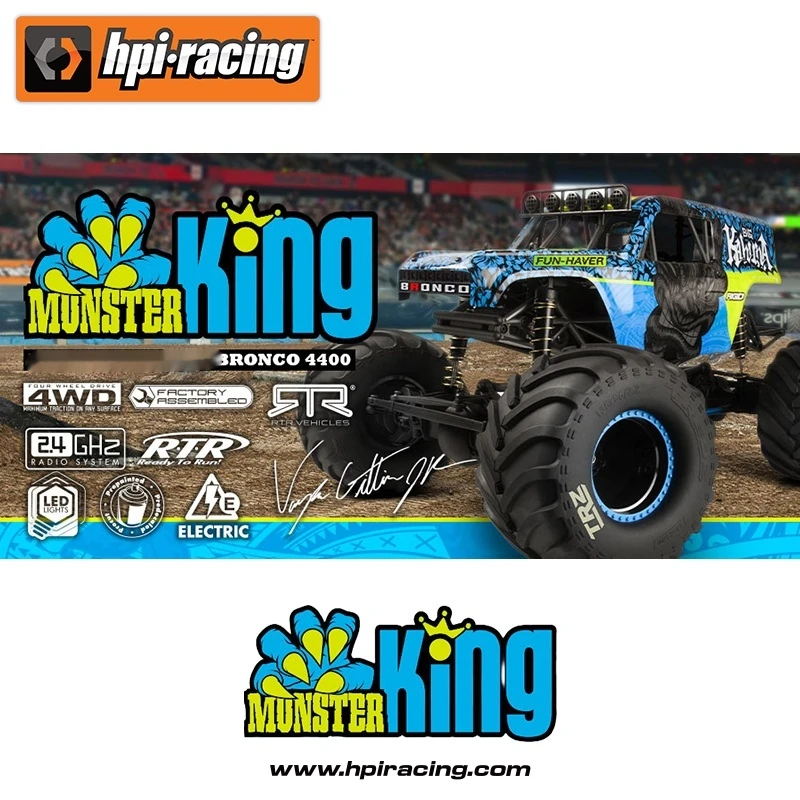 

HPI Monster King 1/10 Scale 4WD Off-Road RC Car Remote Control Vehicle for Children Birthday Christmas Gift