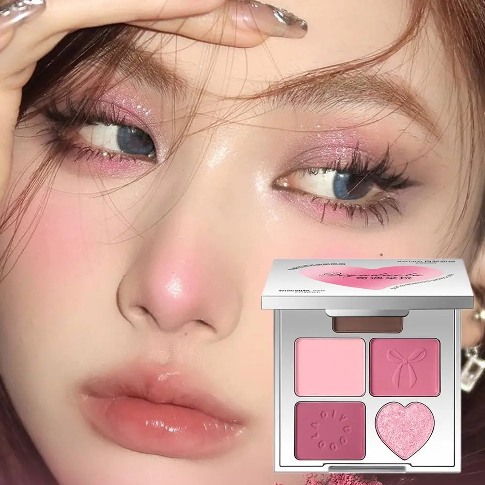 Pięciokolorowy Cień do Powiek Matowy Perłowy Jasny Makijaż Naturalny Cień dla Uczennic Kosmetyki do Oczu Makijaż Ziemia N4S3