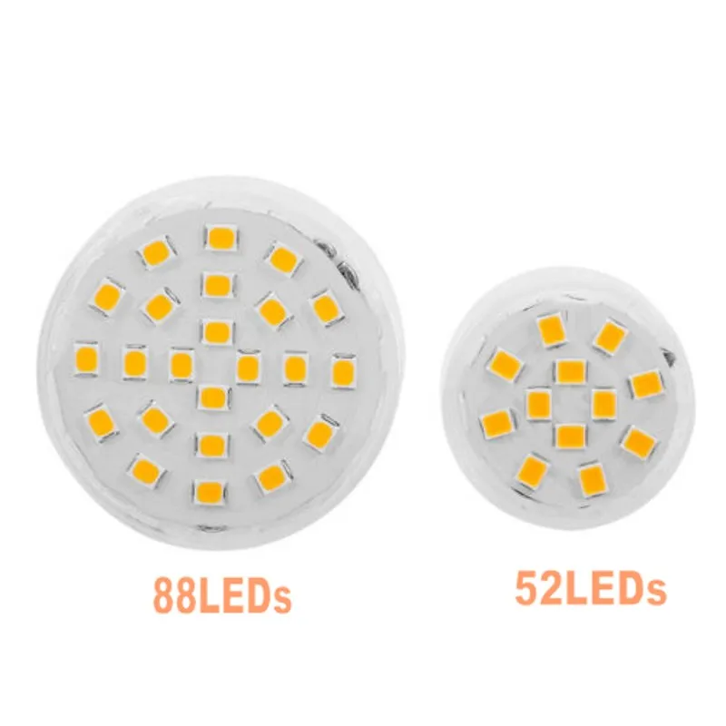 Pequena lâmpada LED Shadowless com Shell de cerâmica, sem cintilação, 360 graus, 9W, 15W, 220V, 88 Beads, 1-10 Pcs, G9, design cogumelo