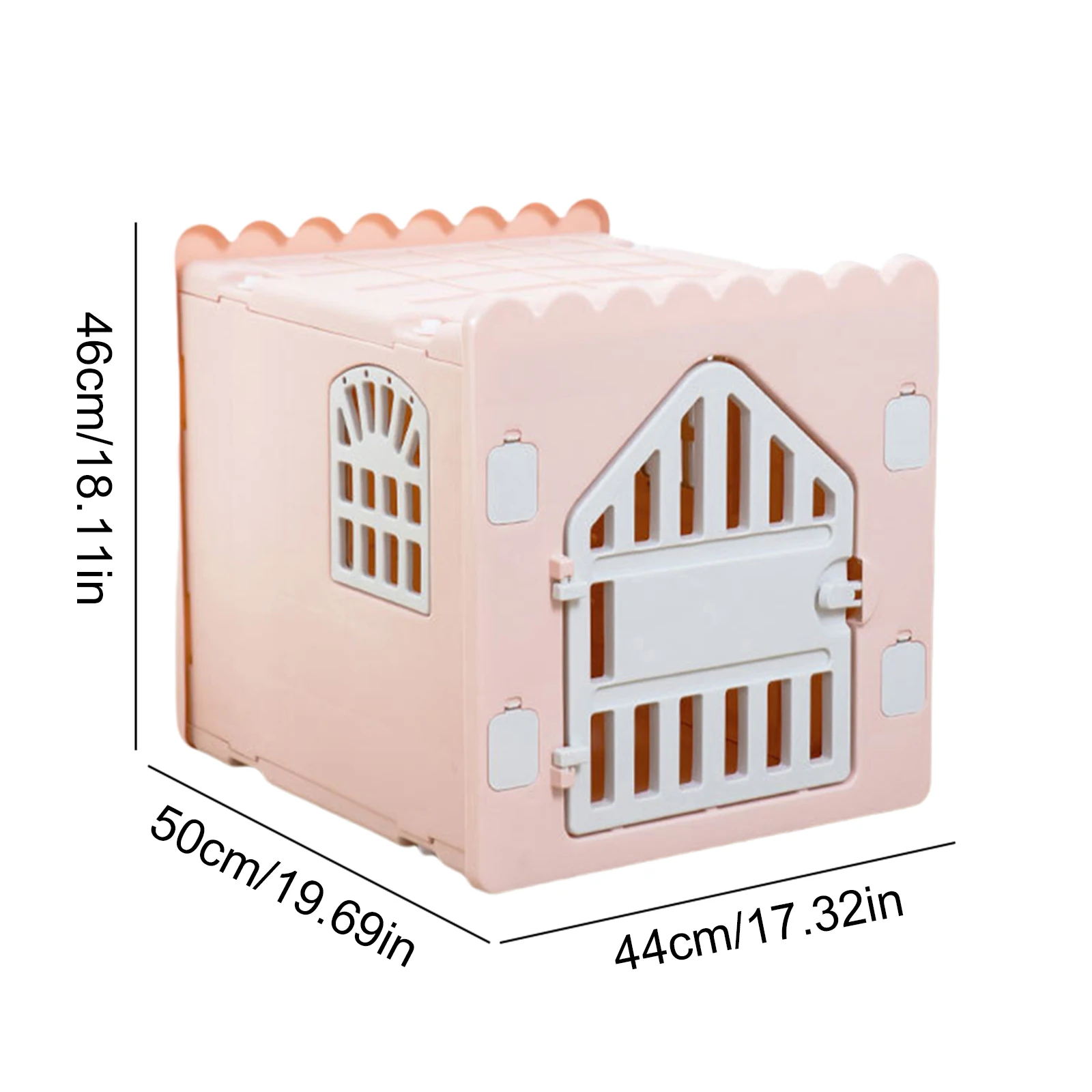 

Plastic Feral Cat Shelter Stackable Pet Shelter for Cats with Escape Door Indoor Cat House for Outdoor Indoor
