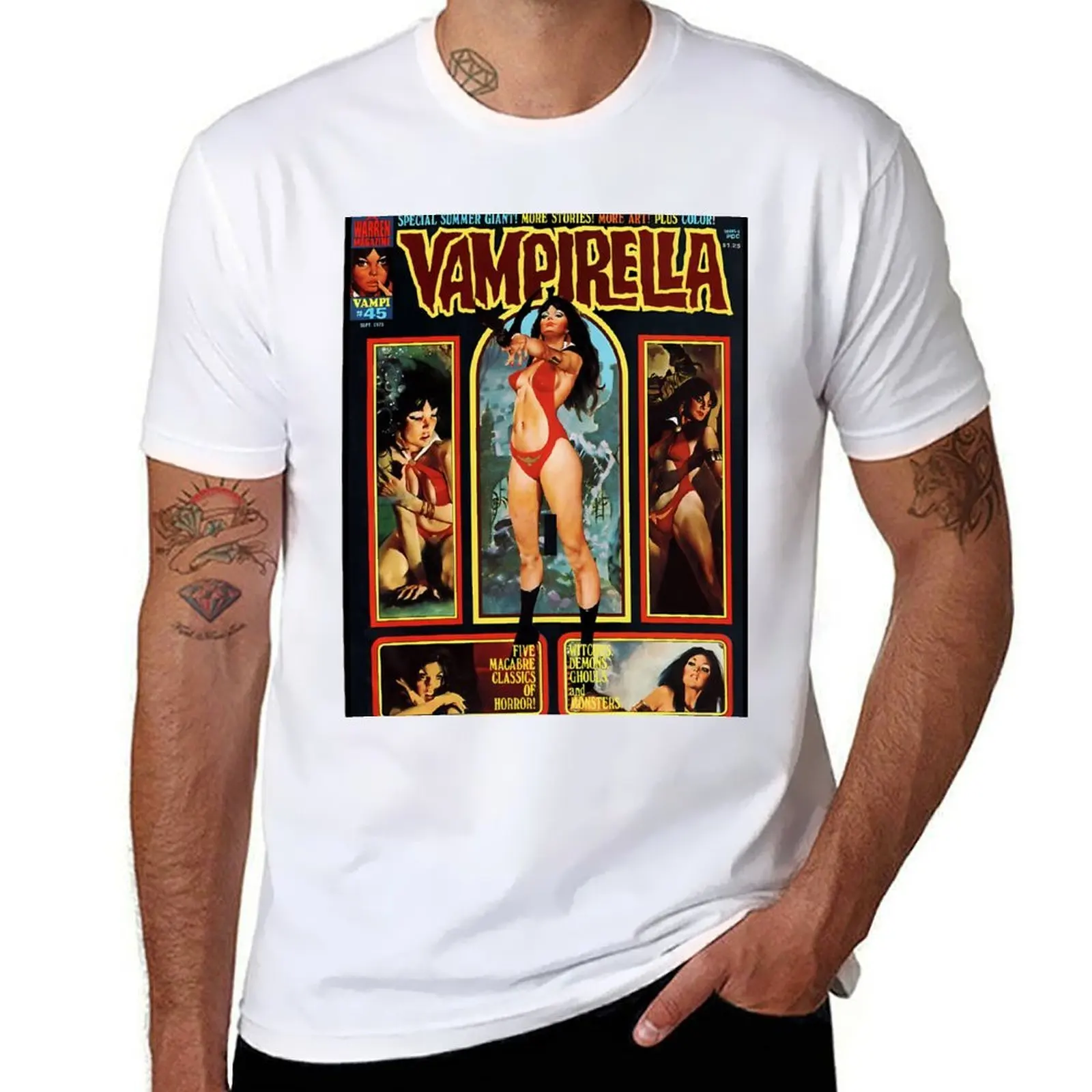 

YEP, ANOTHER GREAT VINTAGE VAMPIRELLA MAGAZINE COVER! #45 T-Shirt man t shirt heavy cotton t shirts designer T-Shirt