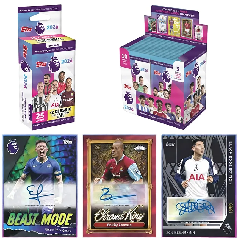 Tarjetas Coleccionables de Fútbol de la Premier League Inglesa de Topps, Paquetes de Refuerzo, Edición Limitada Oficial con Licencia, Tarjetas Raras