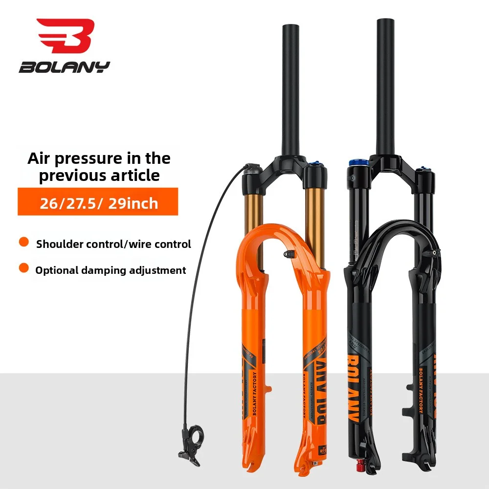 Bolany Mountain Bike Fork 27.5/29 Inch Bike Suspension MTB Air Suspension Fork Shock Absorbing Fork Downhill Suspension Fork