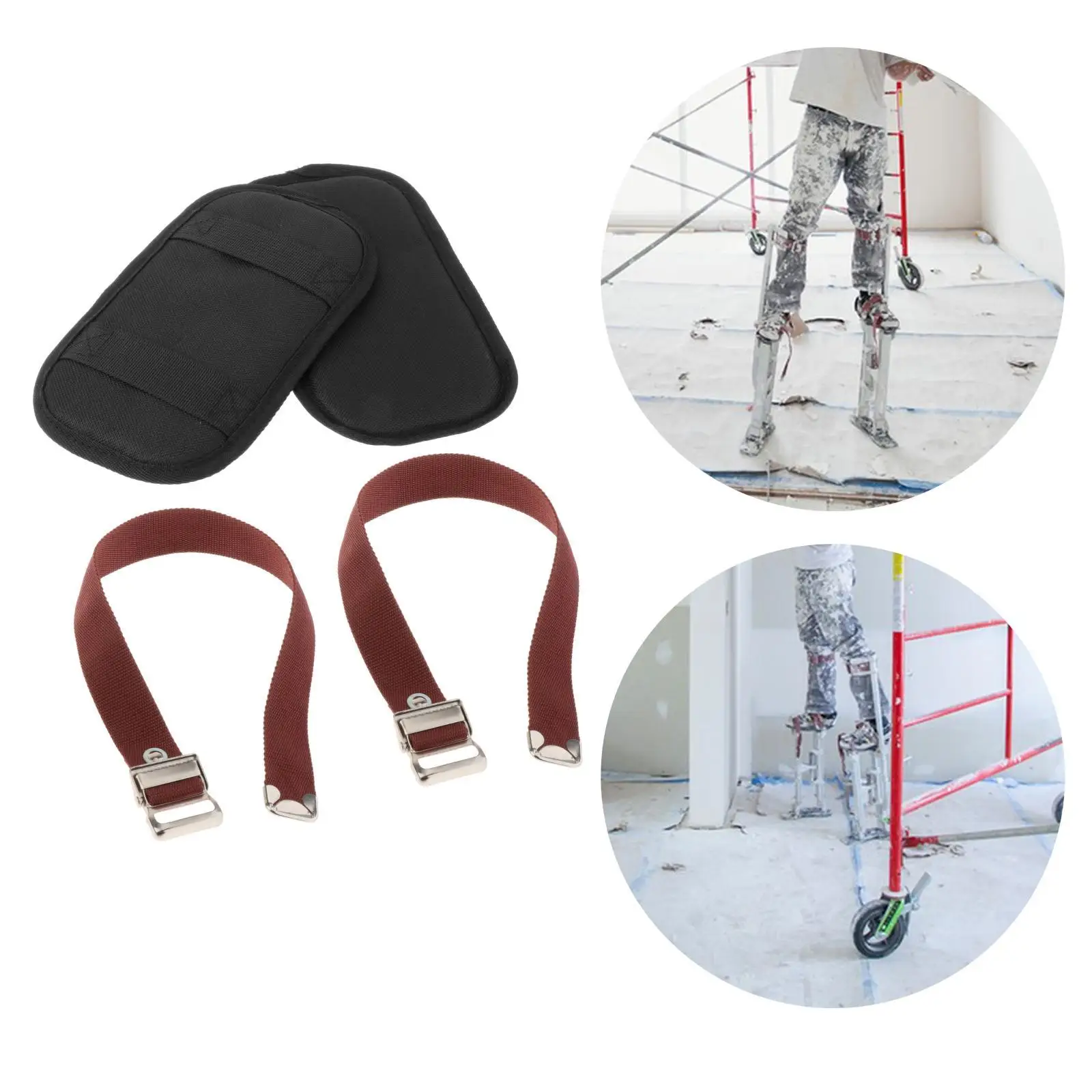 Drywall Leg Straps Kit para Stilts, Leg Band Strap, Parafuso De Parede Alta, Peças De Reposição De Punhos De Perna, Descanso De Pé