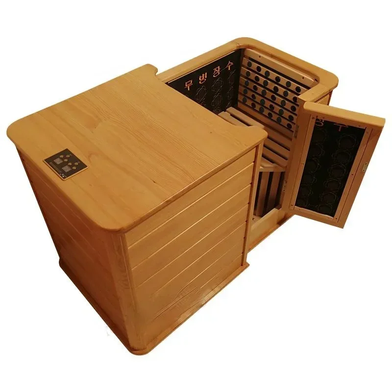 Half body far foot bath barrel massage spectrum sweat steaming foot barrel wooden barrel fumigation holograph