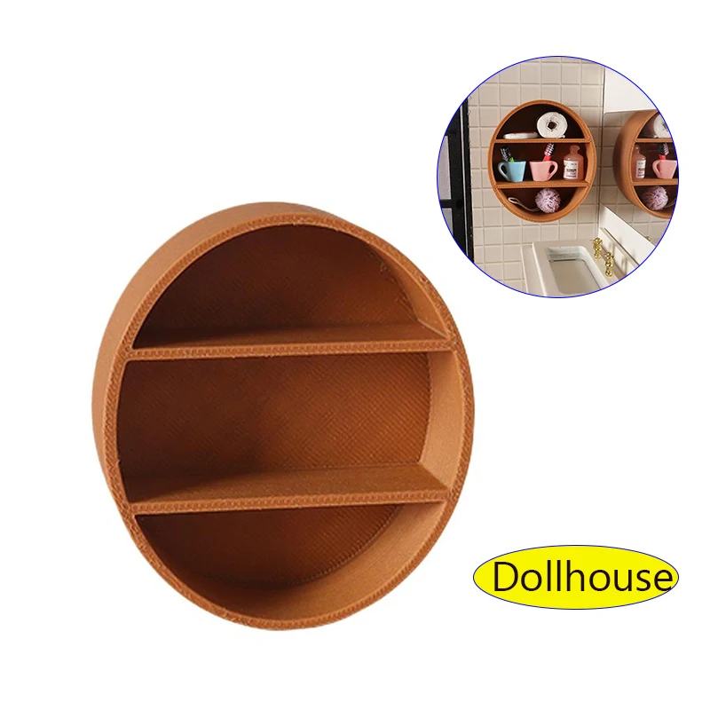 1/12 Dollhouse Wall Cabinet Display Shelves Storage Rack Model Dollhouse Living Room Furniture Decoration Dolls House Accessory