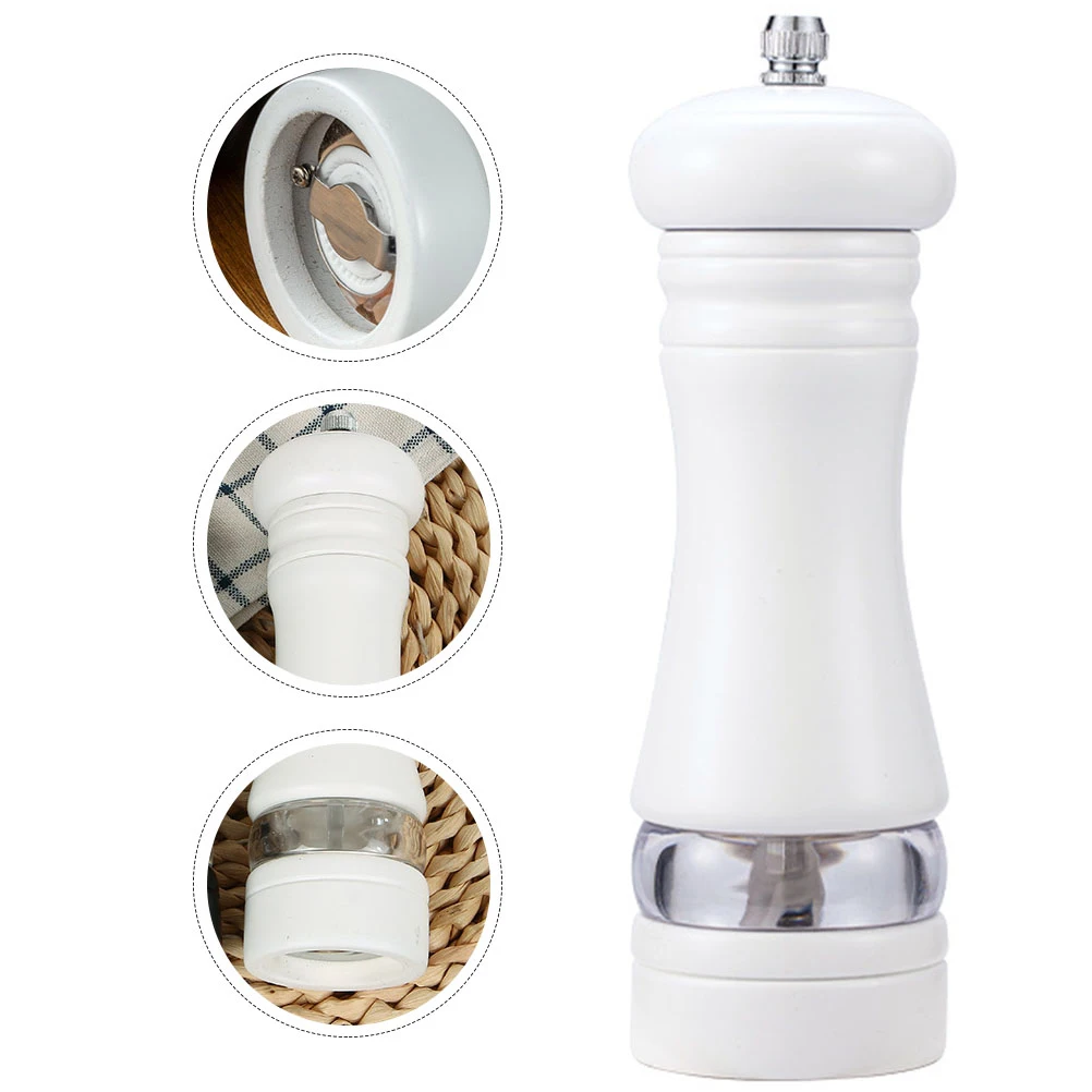 

Wooden Pepper Mill Reusable Kitchen Gadget Seasoning Shaker Manual Salt Crusher Refillable Spice Tool For Sea Salt