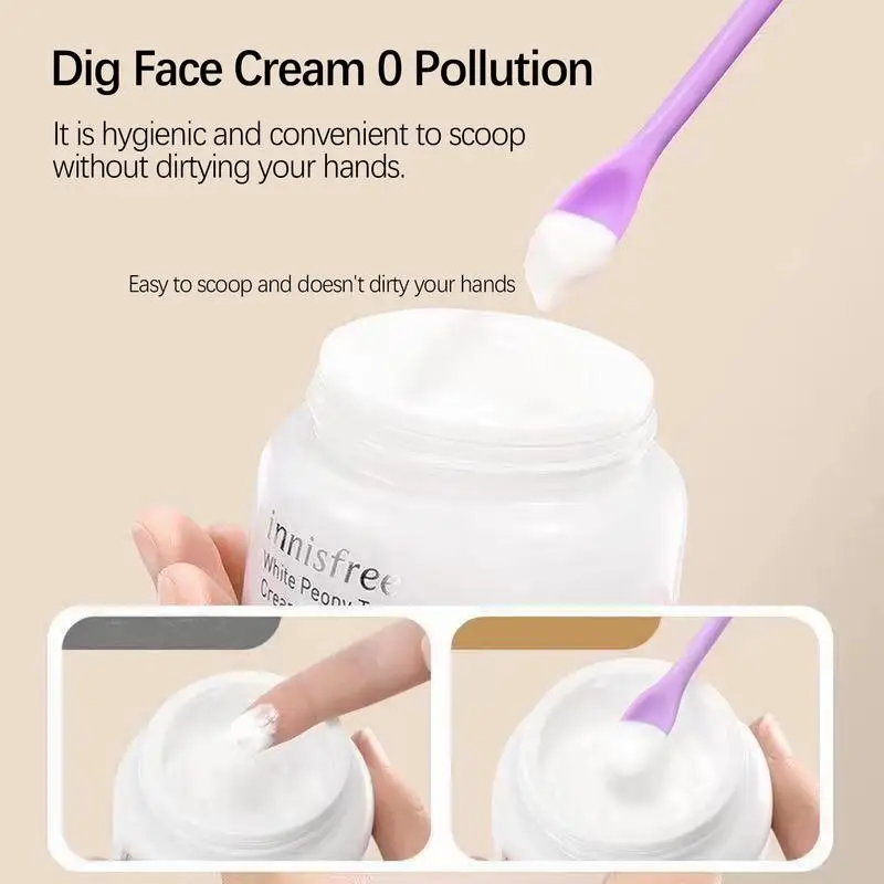 Makeup Spatula Double-Headed Scraper Silicone Small Tip Cosmetics Foundation Cream Mini Dig Spoon Beauty Care Accessories