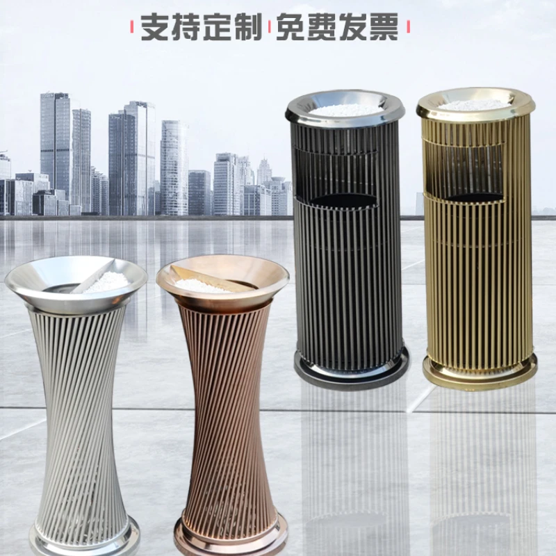 

Trash can, hotel lobby, shopping mall lobby, stainless steel peel bucket corridor, elevator entrance, ashtray