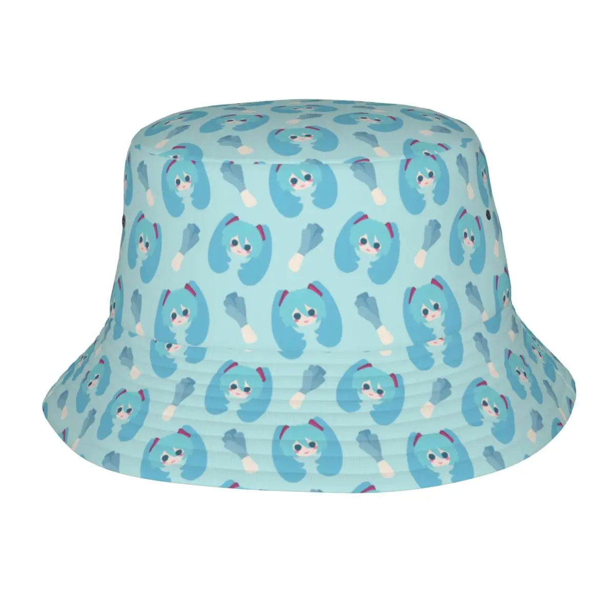 Maßgefertigter Beliebter H-Hatsuned M-Mikus Bucket Hat für Damen und Herren, Sänger-Outdoor-Sonnenhut, Sommer-Fischerhut