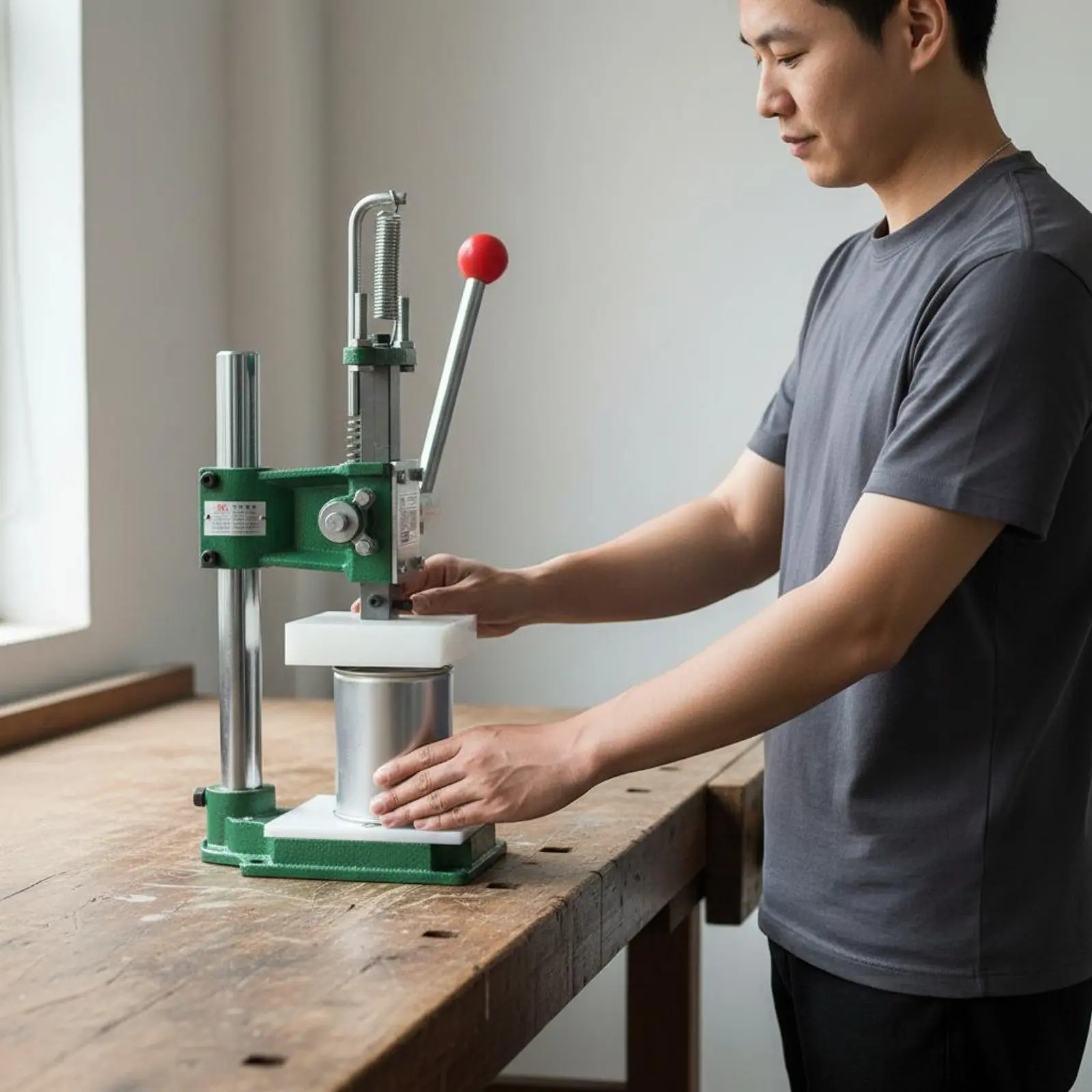 Tea Can Crimper Compact Size Manual Can Seamer Canning Machine Airtight Seal Food Sealing Tool Rust Resistant
