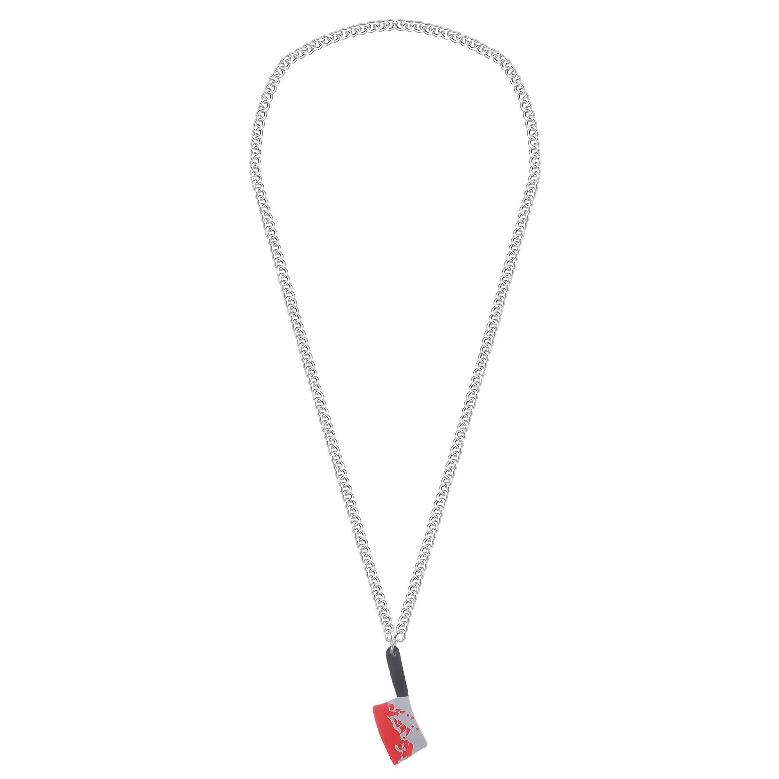 

Creative Simulation Kitchen Knife Necklace Punk Gothic Pendant for Men Stylish Suitable Parties Travel Cool Jewelry Goth