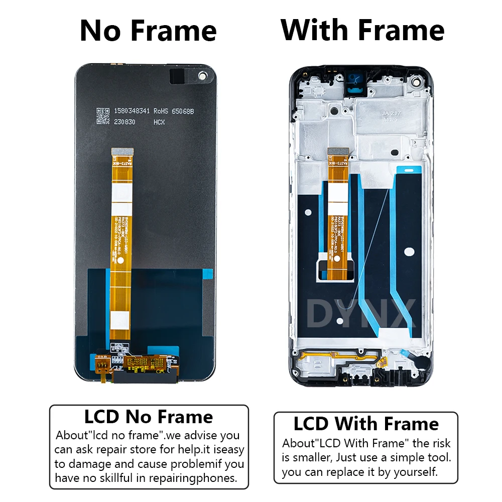 6.5\'\'High Quality For Oppo A53 4G LCD Display Touch Screen Digitizer Assembly Replacement For Oppo A53 4G CPH2127 LCD With Frame