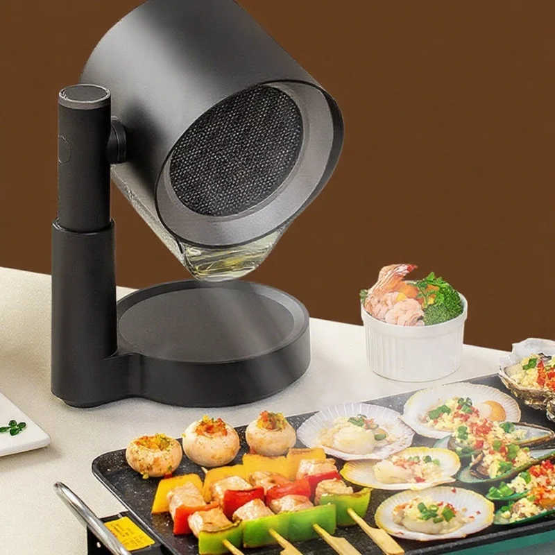 Portable Range Hood Desktop Small Exhaust Fan For Kitchen 2600-4600RPM 3 Speeds 30-120 Degree Adjustable Angle Brushless Motor