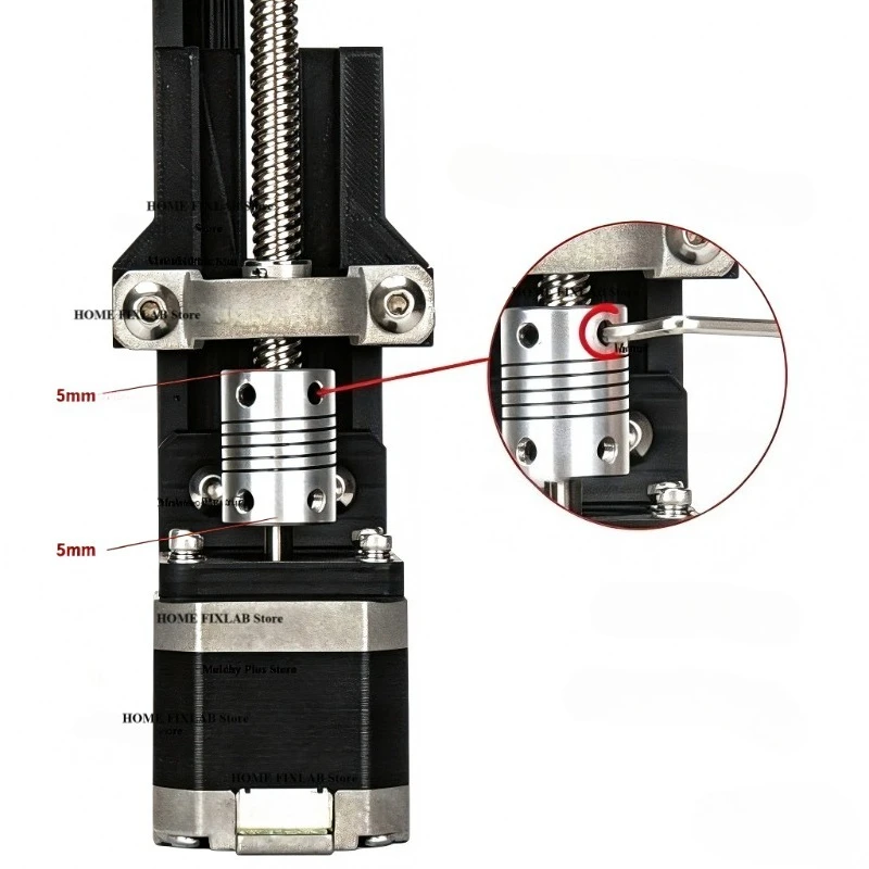 

Flexible Shaft Coupler D19L25 Stepper Motor Coupling for 3D Printer Parts CNC Mechanical Kit Aluminium Connector 5x8 6.35 10mm