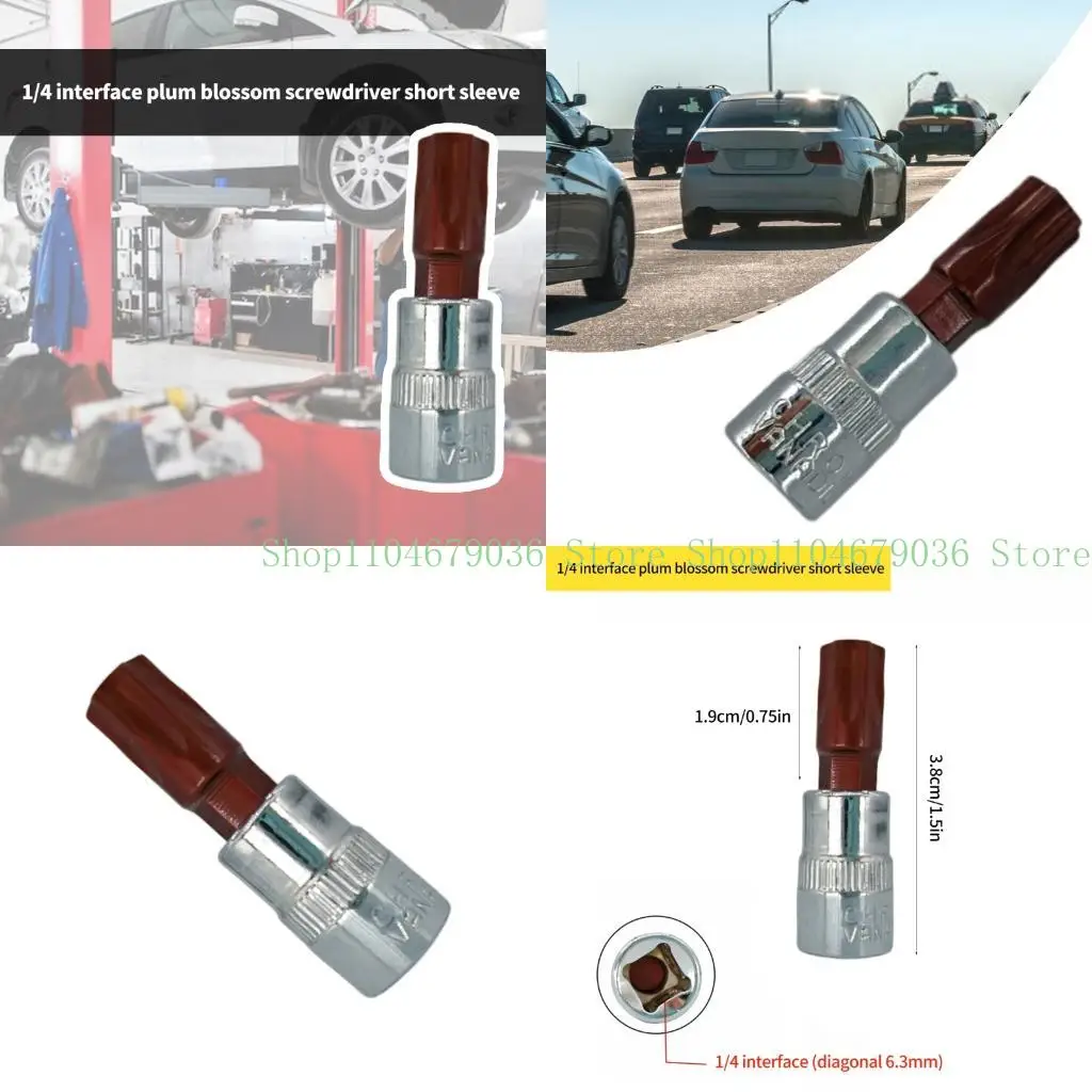 

652F Precisions Fit 1/4 Bit Short Socket Furniture Assembly Tool Upgrades for Narrow Space Operations in Furniture Assembly
