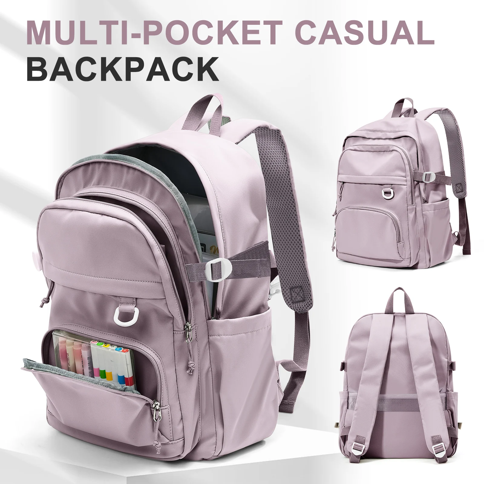 

Backpack for Girls Boys Teenager Travel School Backpacks Boys Children Rucksack Casual School Bags Multipocket, College Backpack
