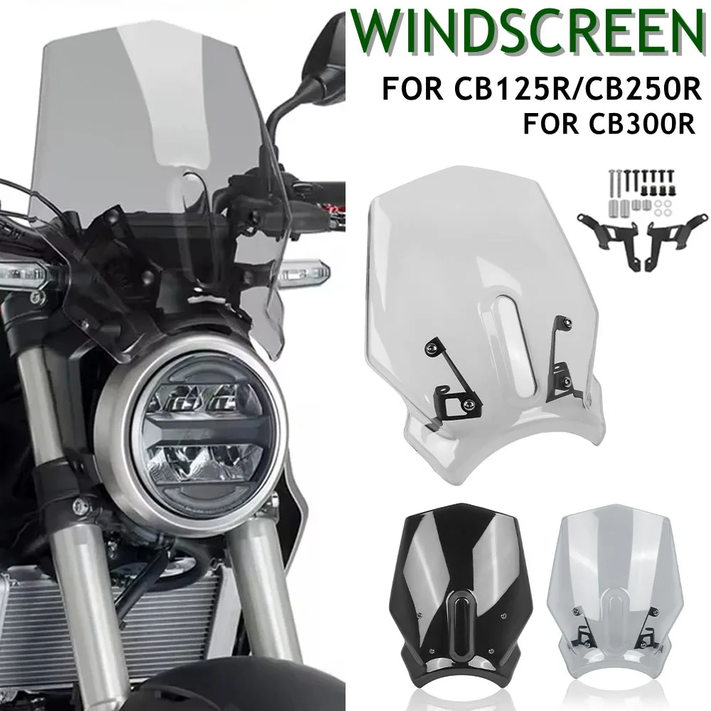 Motocyklowa szyba przednia owiewka deflektor wiatru do Honda CB300R 18-25 CB125R CB250R 18-25 CB 300R 125R 250R